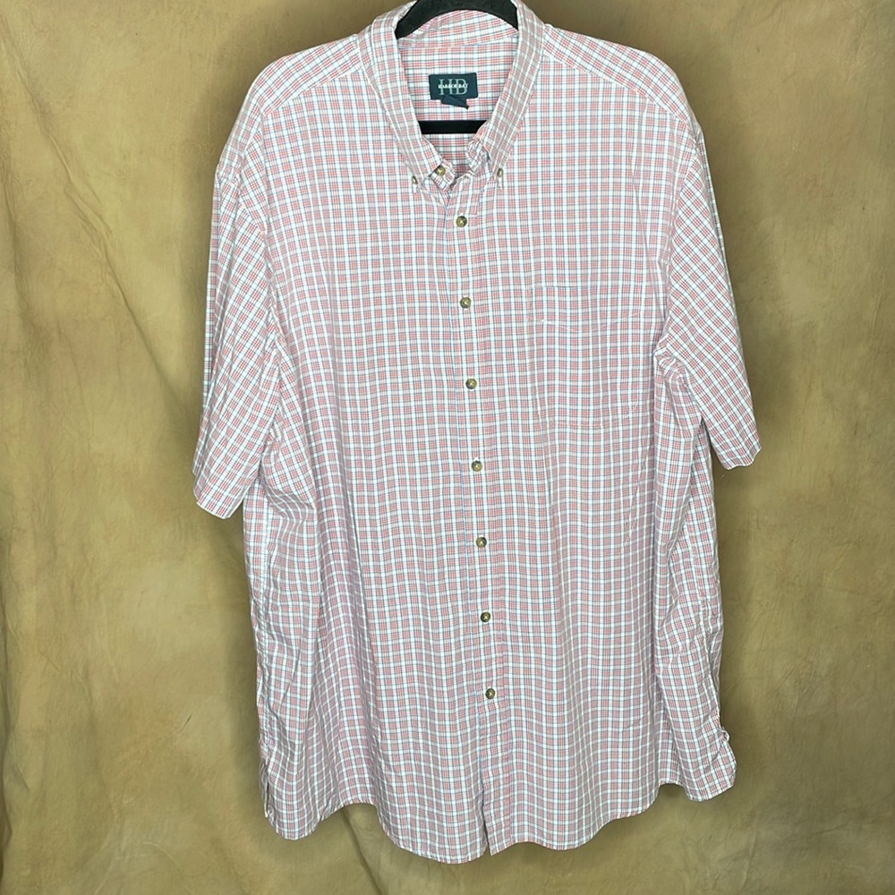 Harbor Bay Men's 2XL Short Sleeve Button Down Shirt - LIKE NEW CONDITION